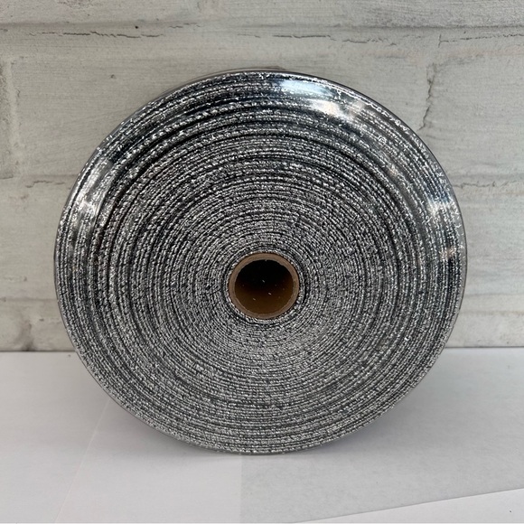 New Berwick  Wire Edged  Blue w/Silver Sparkles Ribbon Roll 50 yards 2.5” W - Picture 8 of 9